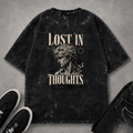 LOST IN THOUGHTS | Unisex Acid Washed Oversized Tee